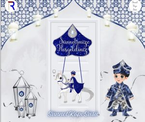 Sünnetimize Hoş Geldiniz Gümüş Kapı Süsü