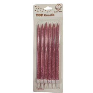 Top Candle Pembe Simli Doğum Günü Mumu