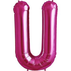 U Harf İthal 16 İnç Pembe Folyo Balon