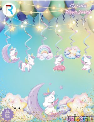 Unicorn 3D Lüks Tavan Sarkıt Süs