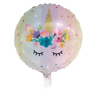 Unicorn Boynuzlu 18 inç Folyo Balon