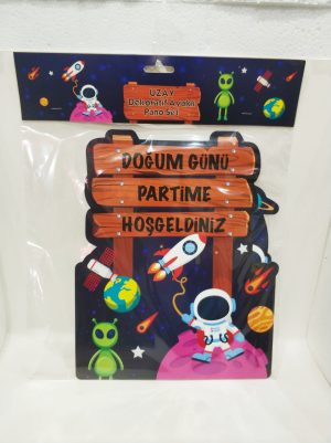 Uzay Dekoratif Ayaklı Pano Set