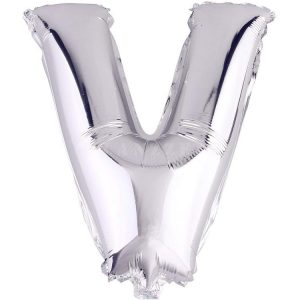 V Harf İthal 16 İnç Gümüş Folyo Balon