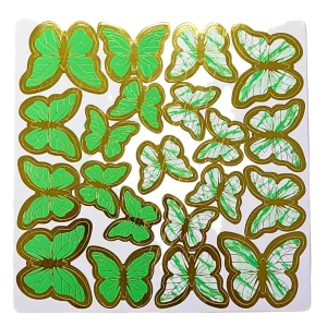 Yeşil Kelebek Pasta Dekor Süs