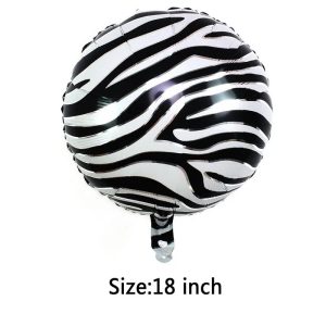 Zebra Çizgili 18 inç Folyo Balon