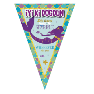 Deniz Kızı Üçgen Flama Bayrak