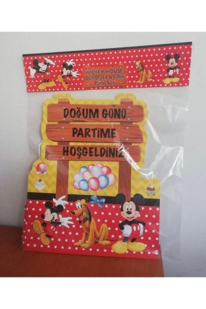 Mickey Dekoratif Ayaklı Pano Set