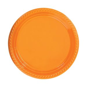 Turuncu Plastik Tabak 25’Li